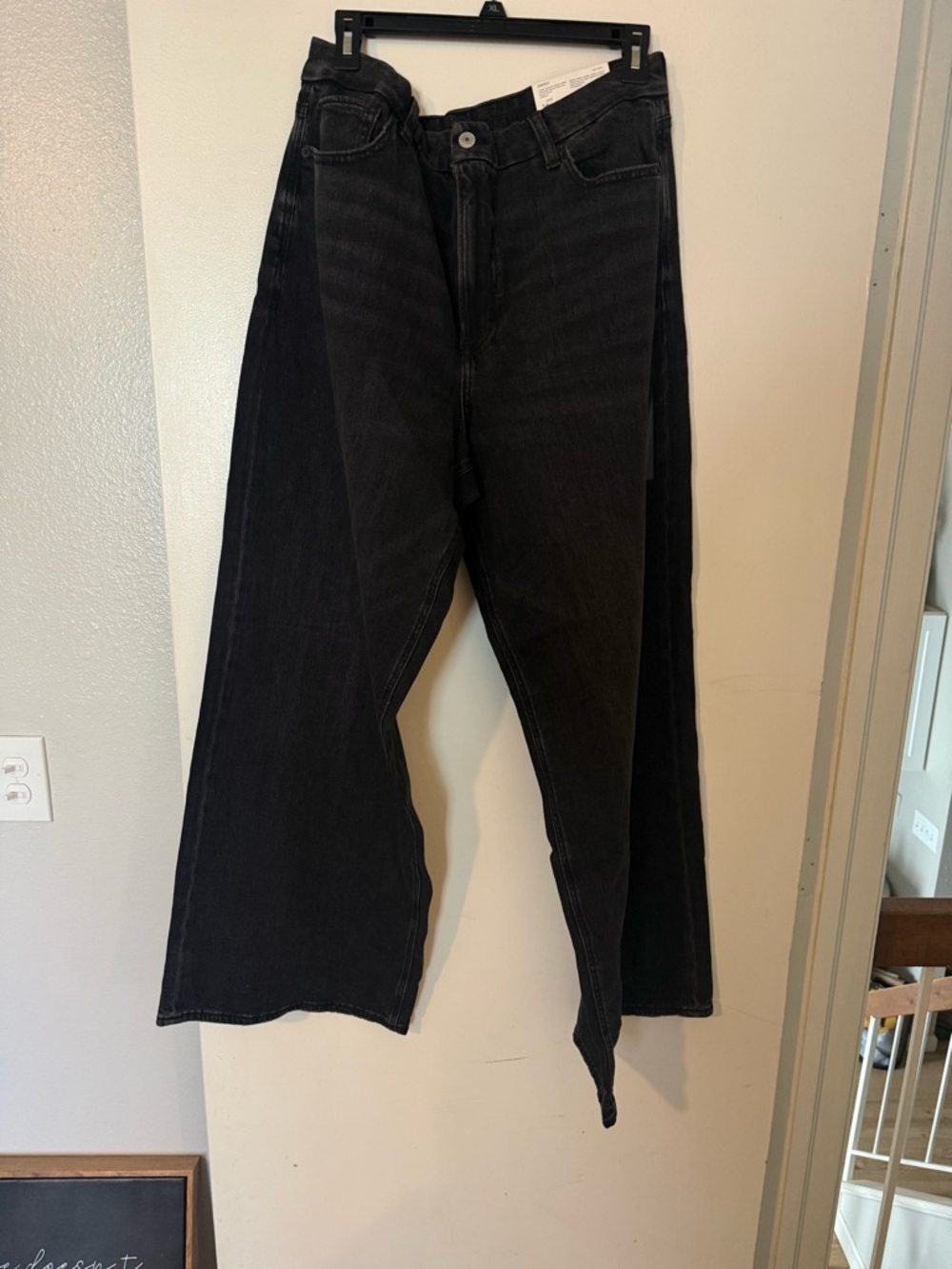 American Eagle Outfitters Black Wide Leg Flare Jeans